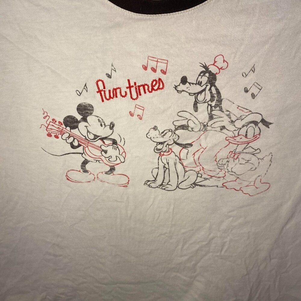 Fun Times Mickey Mouse Donald Goofy Pluto Disney‎ Tee Shirt X Large - Picture 3 of 7